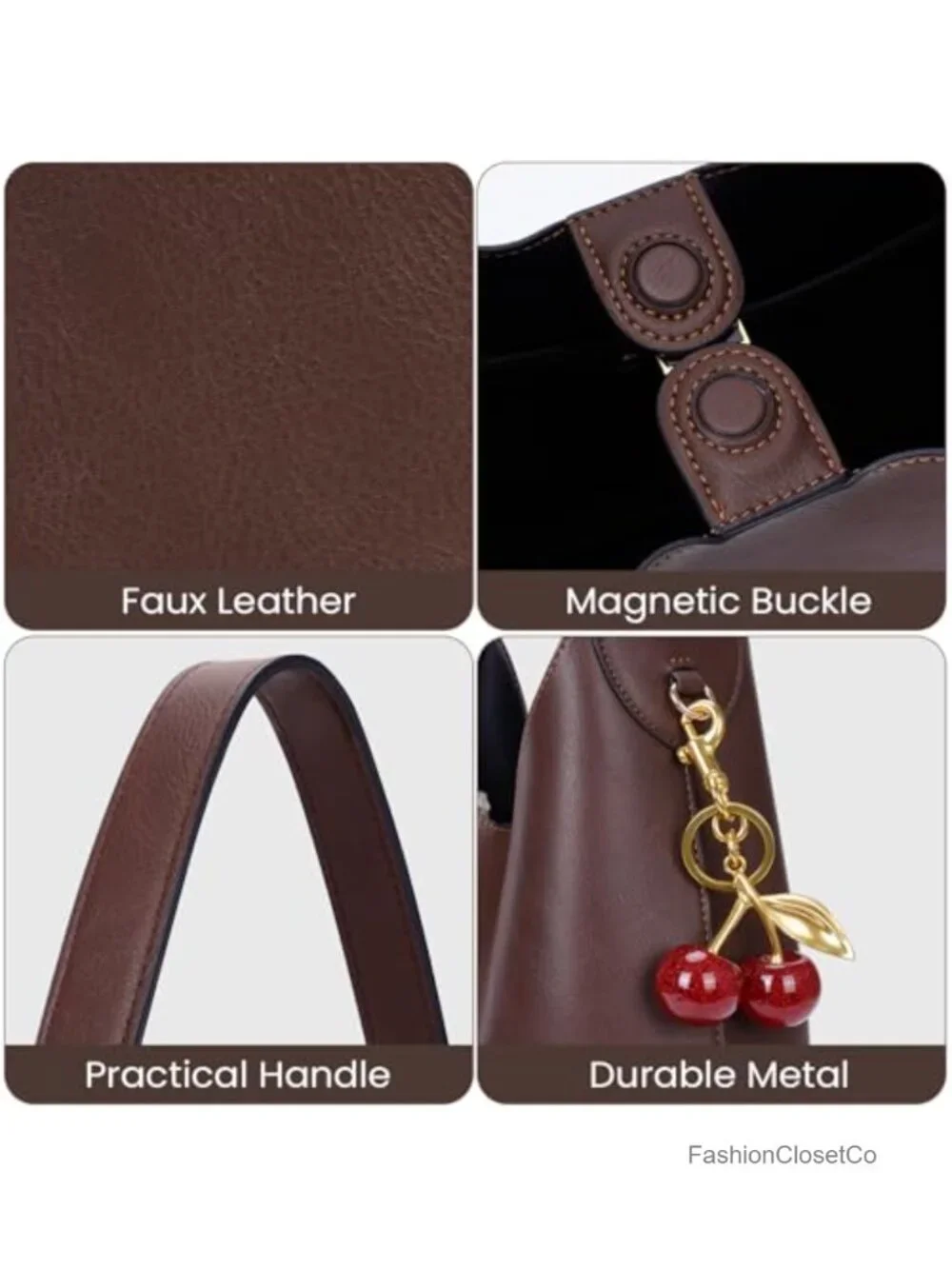 Faux Suede Vegan Leather Hobo Bag Tote Slouchy Shoulder Handbag Fall Fashion